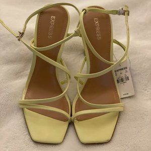 Express Strappy Heels- Yellow